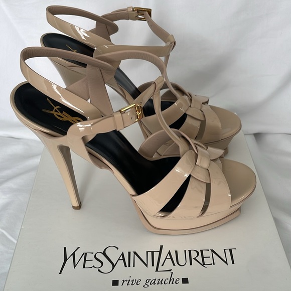 Authentic YSL Platform Heels Nude color Size 40(10) - Picture 1 of 15